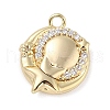 Brass with Cubic Zirconia Charms KK-Q817-03G-1