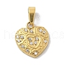 Ion Plating(IP) 304 Stainless Steel Micro Pave Cubic Zirconia Pendants STAS-Z107-04G-03-1