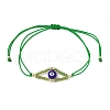 6Pcs 6 Colors Adjustable Nylon Cord Braided Beads Bracelets BJEW-MZ00161-3
