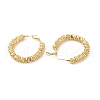 Brass Wire Wrapped Hoop Earrings for Women EJEW-C056-02G-2