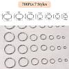 700Pcs 7 Styles 201& 304 Stainless Steel Split Rings STAS-CJ0002-17-2