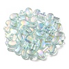 UV Plating Rainbow Iridescent Transparent Acrylic Beads OACR-C007-05D-3