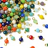 190Pcs 19 Colors Opaque Glass Pendants PALLOY-CJ00056-9