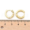 Heart Brass Micro Pave Clear Cubic Zirconia Hoop Earrings EJEW-Z102-30G-5