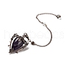 Natural Amethyst Triangle Dowsing Pendulum Pendants G-G022-01R-01-2