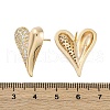Brass Clear Cubic Zirconia Stud Earrings EJEW-Q014-37G-3