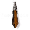 Natural Tiger Eye Pointed Big Pendants G-Q184-02L-AS-1