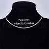 Anti-Tarnish Rhodium Plated 925 Sterling Silver Thin Dainty Link Chain Necklace for Women Men JN1096B-01-2