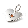 925 Sterling Silver Micro Pave Clear Cubic Zirconia Charms STER-V001-01P-07-2