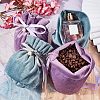 Velvet Jewelry Bags with Drawstring & Plastic Imitation Pearl TP-NB0001-20C-5