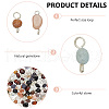 80Pcs 10 Styles Natural Mixed Gemstone Connector Charms PALLOY-HY00002-5