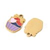 304 Stainless Steel Enamel Charms STAS-R168-01A-G-2