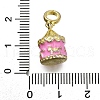 Brass Enamel Pendants KK-K400-22G-02-3