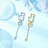 2Pcs 2 Colors Cat Alloy Swivel Lobster Clasps HJEW-JM03382-1