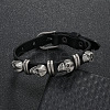 Alloy Skull Rivets Bracelet BJEW-C037-03A-2