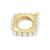Brass Plastic Pearl Pendants KK-M322-52G-2