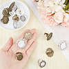 SUNNYCLUE 16Pcs 8 Style Adjustable Alloy Finger Rings Components FIND-SC0008-63-4