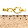 Brass Micro Pave Clear Cubic Zirconia Fold Over Clasps KK-U059-24G-3