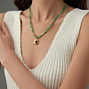 Natural Green Aventurine Bead Necklaces MX2744-3