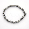 Non-Magnetic Hematite Stretch Bracelets BJEW-J101B-01-1