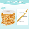 SUNNYCLUE 1 Roll Brass Paperclip Chains CHC-SC0001-06G-2
