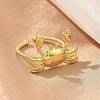 Brass Cuff Rings for Women RJEW-C123-08C-G-2