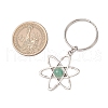 7Pcs Natural Gemstone Keychains KEYC-JKC01244-3