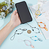 Glass & Resin Mobile Straps HJEW-BC00030-3