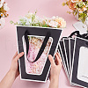 Mother's Day Trapezoid Paper Flower Gift Tote Bags with Plastic Visible Window ABAG-WH0045-25B-3