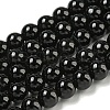 Natural Black Onyx Round Bead Strands G-R198-6mm-2