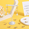 Beebeecraft 5Pairs Brass Micro Pave Cubic Zirconia Ear Hooks KK-BBC0014-85-4