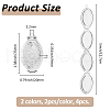 SUPERFINDINGS 4Pcs 2 Colors Brass Photo Locket Pendants KK-FH0007-48-2