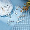 Unicraftale 8Pcs 4 Styles 201 Stainless Steel Connector Charms STAS-UN0039-24-2