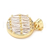 Brass Micro Pave Cubic Zirconia Pendants KK-D357-40G-2