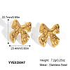 Stainless Steel Hammered Textured Stud Earrings GJ5833-2-2
