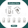 304 Stainless Steel Folding Crimp Ends STAS-PH0018-22P-2