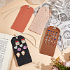 Olycraft 4Pcs 4 Colors Portable PU Leather Earring Display Cards EDIS-OC0001-04-5