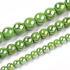 Electroplate Opaque Glass Beads Strands X-GLAA-T032-P6mm-AB06-4