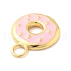 925 Sterling Sliver Pink Enamel Pendants STER-Z012-01G-03-2