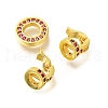 Rack Plating Ring Brass Micro Pave Cubic Zirconia Fold Over Clasps KK-F883-19G-02-2