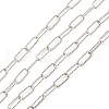 Anti-Tarnish Rhodium Plated 925 Sterling Silver Paperclip Chains STER-F052-01P-1