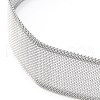 304 Stainless Steel Mesh Chain Choker Necklaces for Women NJEW-U012-03P-03-3