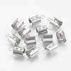 Tarnish Resistant 201 Stainless Steel Folding Crimp Ends X-STAS-T031-11-1