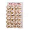 304 Stainless Steel Huggie Hoop Earrings EJEW-O096-18G-2
