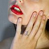 Musical Note Rhodium Plated 925 Sterling Silver Cuff Rings FS-WG4A5BA-01-2