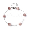 304 Stainless Steel Cable Chain Bracelets BJEW-C094-01P-01-4