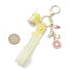Alloy Enamel Pendants & Milk Tea Resin with Acrylic Cup Pendants Keychains KEYC-JKC01233-03-3