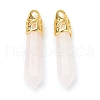 Bullet Natural Rose Quartz Pendants G-E332-C23-G-1