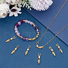 Beebeecraft 10Pcs Brass with Cubic Zirconia Fold Over Clasps ZIRC-BBC0002-67G-4