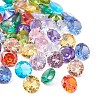 50Pcs 10 Colors Cubic Zirconia Pointed Back Cabochons ZIRC-CJ0001-25-4